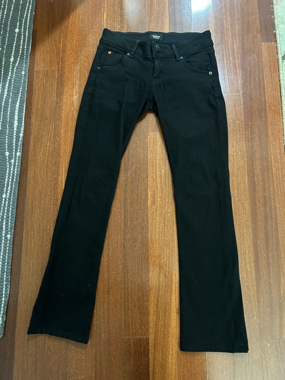 Hudson Black Skinny Jeans Stretch Mid Rise Slim Fit Classic Denim Size 26